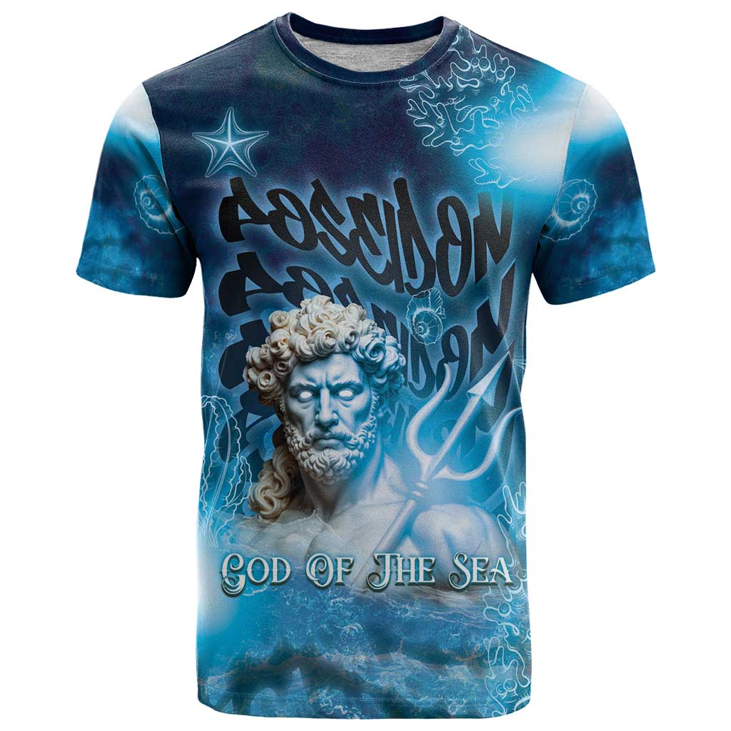 Poseidon T Shirt God Of The Sea - Wonder Print Shop