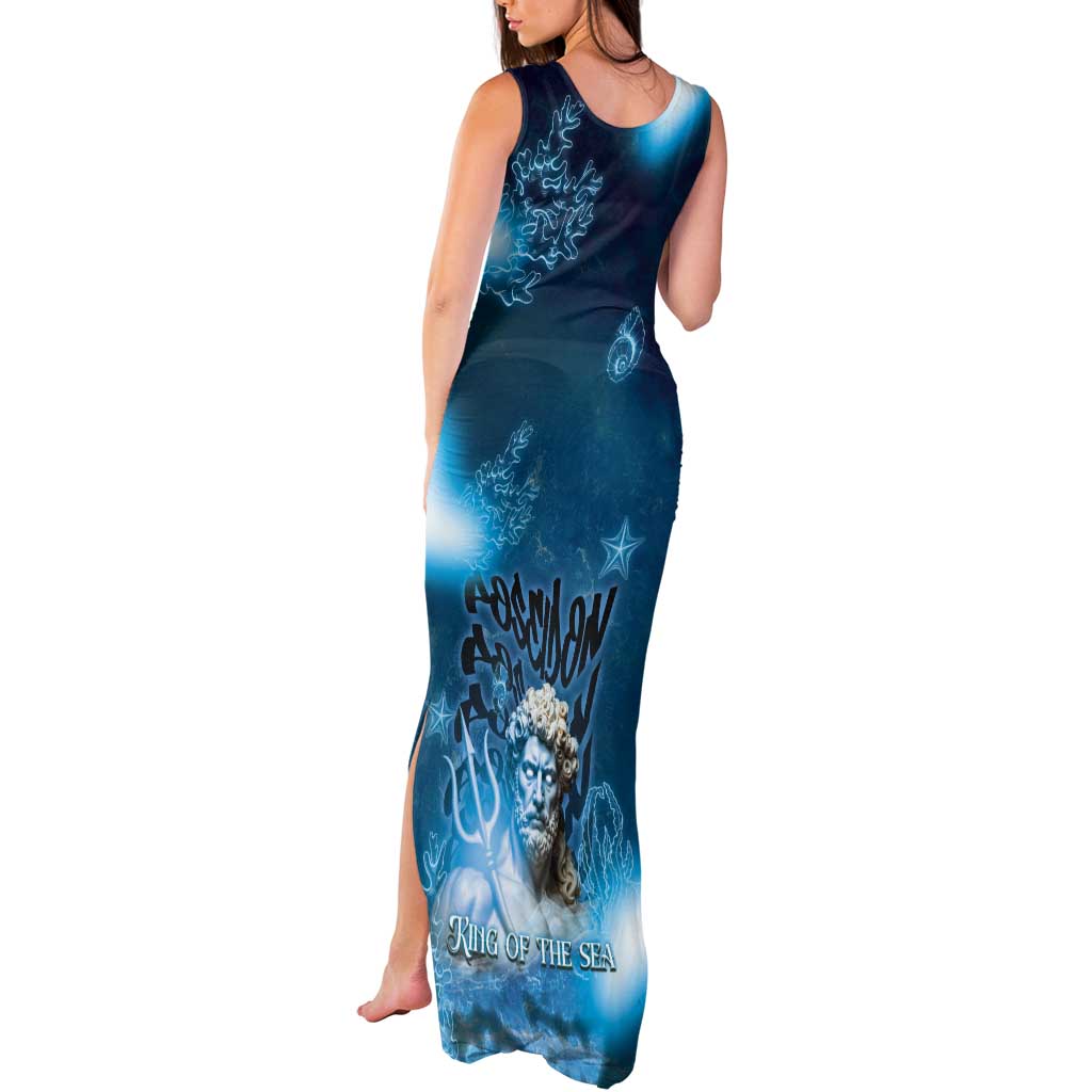 Poseidon Tank Maxi Dress God Of The Sea - Wonder Print Shop