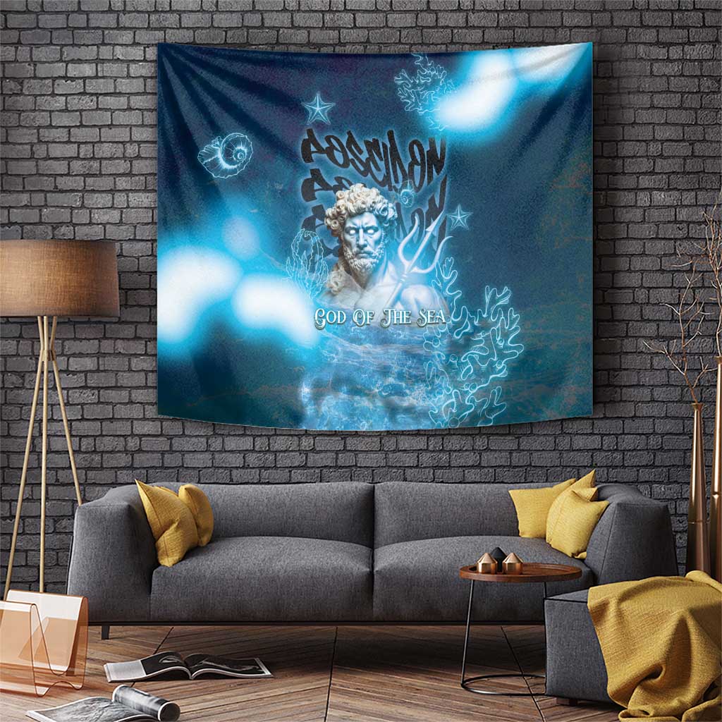 Poseidon Tapestry God Of The Sea - Wonder Print Shop