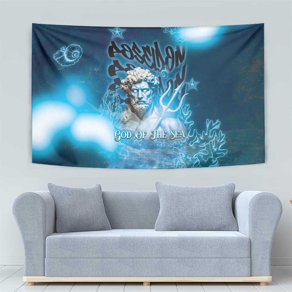 Poseidon Tapestry God Of The Sea - Wonder Print Shop
