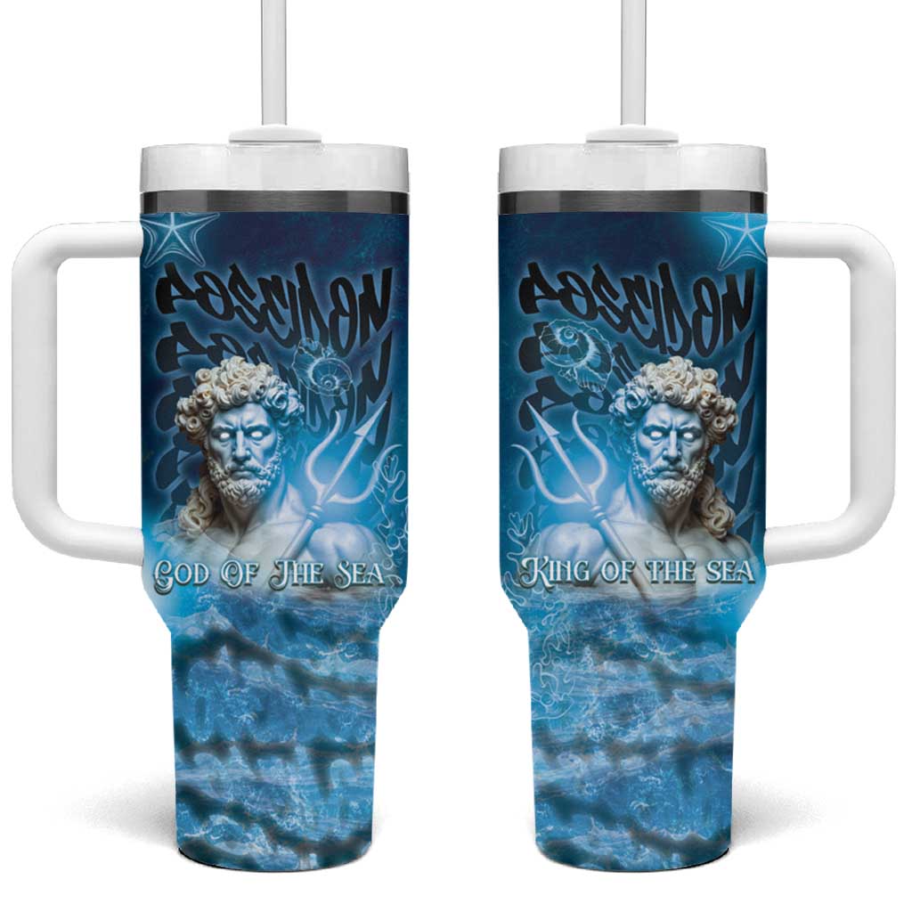 Poseidon Tumbler With Handle God Of The Sea - Wonder Print Shop
