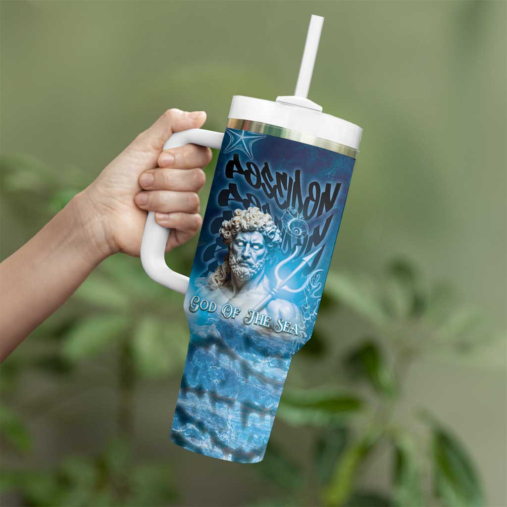 Poseidon Tumbler With Handle God Of The Sea - Wonder Print Shop