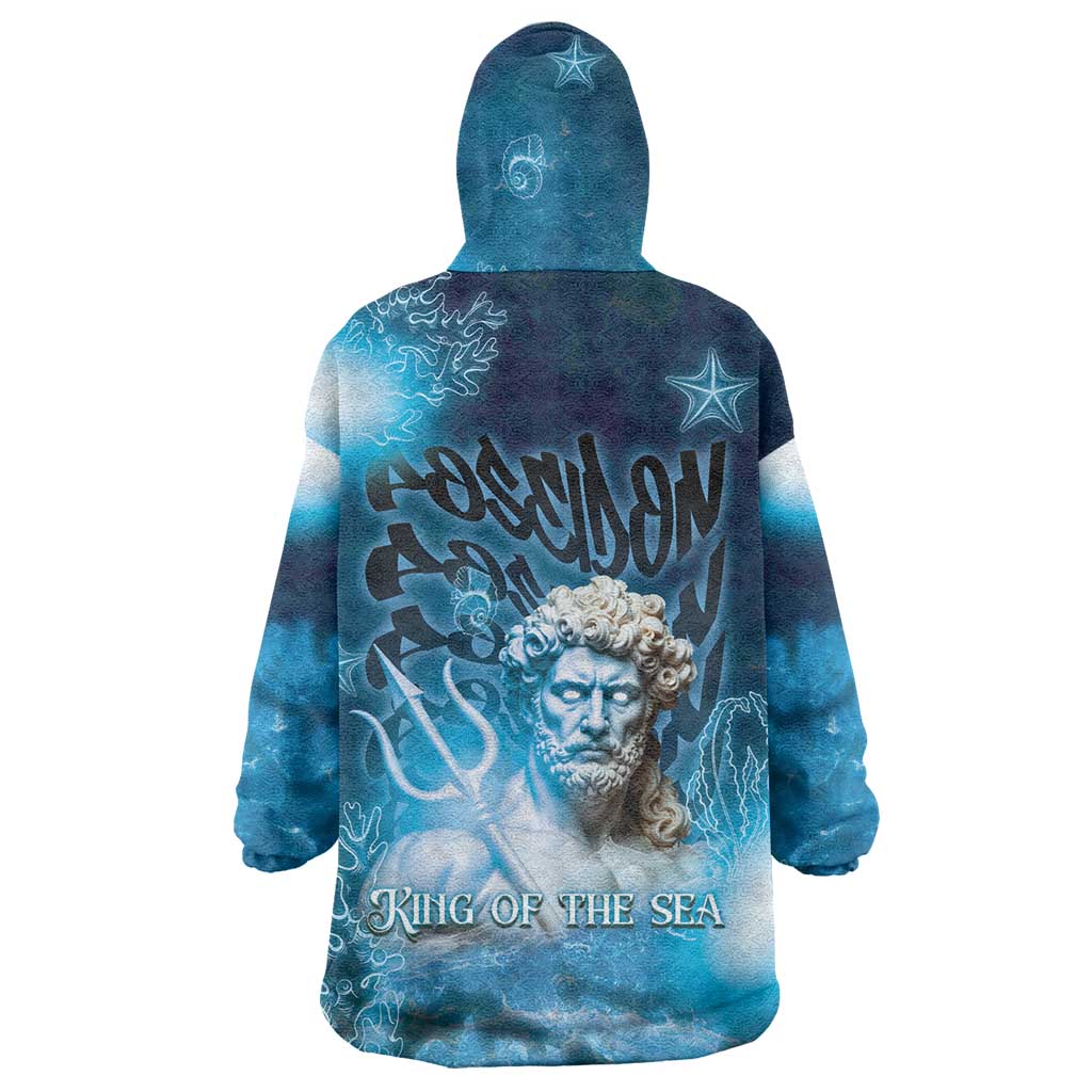 Poseidon Wearable Blanket Hoodie God Of The Sea - Wonder Print Shop