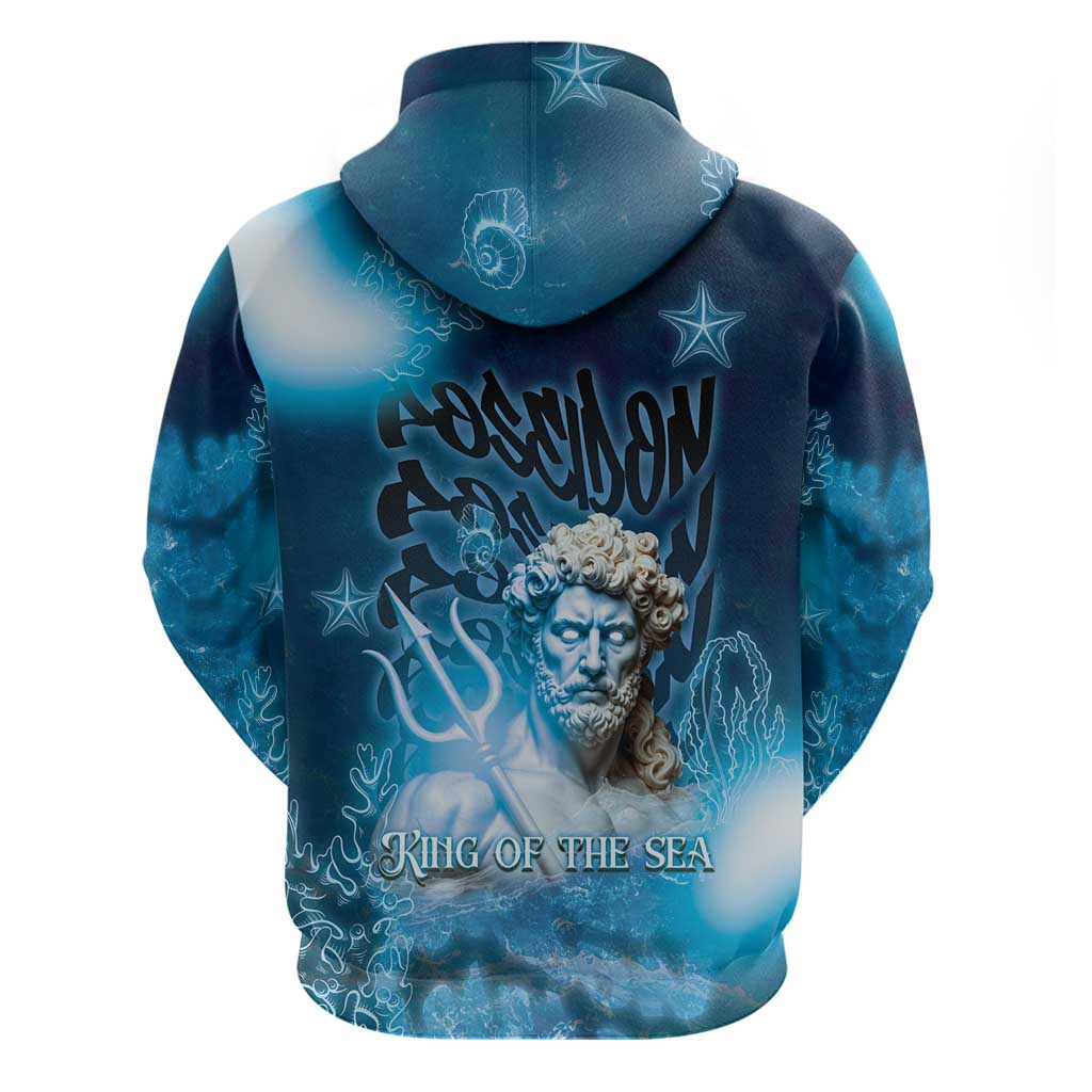 Poseidon Zip Hoodie God Of The Sea - Wonder Print Shop