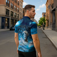 Poseidon Zipper Polo Shirt God Of The Sea - Wonder Print Shop