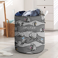 Jimothy The Raccoon Laundry Basket It's Ok To Be Weird Raccoons Cute Sketch Pattern