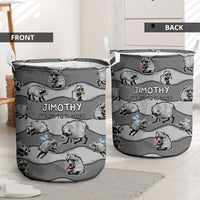 Jimothy The Raccoon Laundry Basket It's Ok To Be Weird Raccoons Cute Sketch Pattern