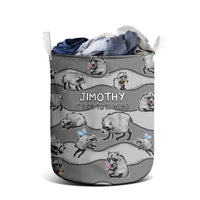 Jimothy The Raccoon Laundry Basket It's Ok To Be Weird Raccoons Cute Sketch Pattern