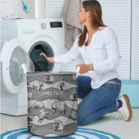 Jimothy The Raccoon Laundry Basket It's Ok To Be Weird Raccoons Cute Sketch Pattern