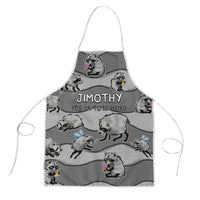 Jimothy The Raccoon Apron It's Ok To Be Weird Raccoons Cute Sketch Pattern