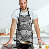 Jimothy The Raccoon Apron It's Ok To Be Weird Raccoons Cute Sketch Pattern