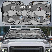 Jimothy The Raccoon Auto Sun Shade It's Ok To Be Weird Raccoons Cute Sketch Pattern