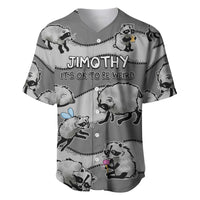 Jimothy The Raccoon Baseball Jersey It's Ok To Be Weird Raccoons Cute Sketch Pattern