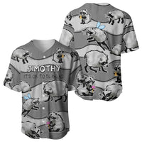 Jimothy The Raccoon Baseball Jersey It's Ok To Be Weird Raccoons Cute Sketch Pattern