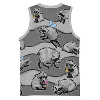 Jimothy The Raccoon Basketball Jersey It's Ok To Be Weird Raccoons Cute Sketch Pattern