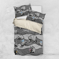 Jimothy The Raccoon Bedding Set It's Ok To Be Weird Raccoons Cute Sketch Pattern