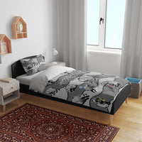 Jimothy The Raccoon Bedding Set It's Ok To Be Weird Raccoons Cute Sketch Pattern