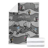 Jimothy The Raccoon Blanket It's Ok To Be Weird Raccoons Cute Sketch Pattern