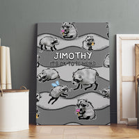 Jimothy The Raccoon Canvas Wall Art It's Ok To Be Weird Raccoons Cute Sketch Pattern