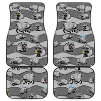 Jimothy The Raccoon Car Mats It's Ok To Be Weird Raccoons Cute Sketch Pattern