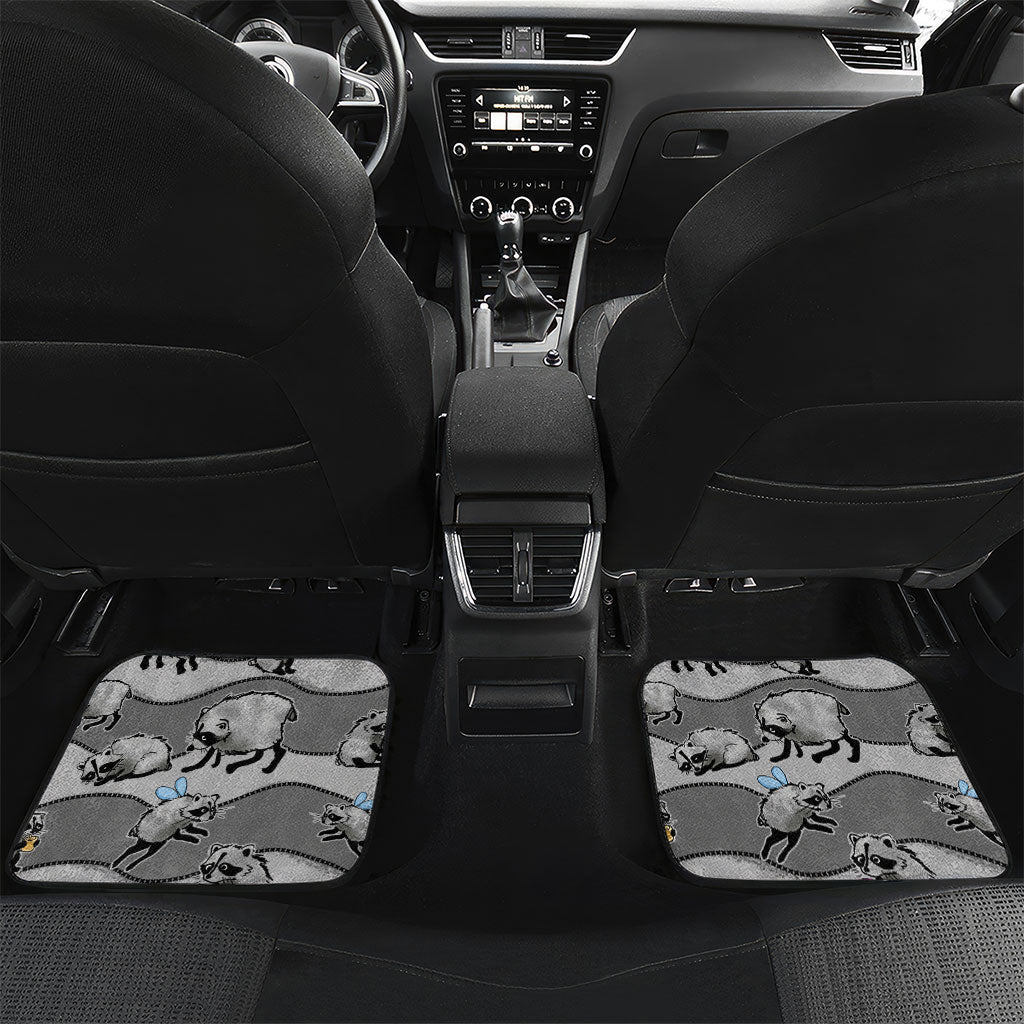 Jimothy The Raccoon Car Mats It's Ok To Be Weird Raccoons Cute Sketch Pattern