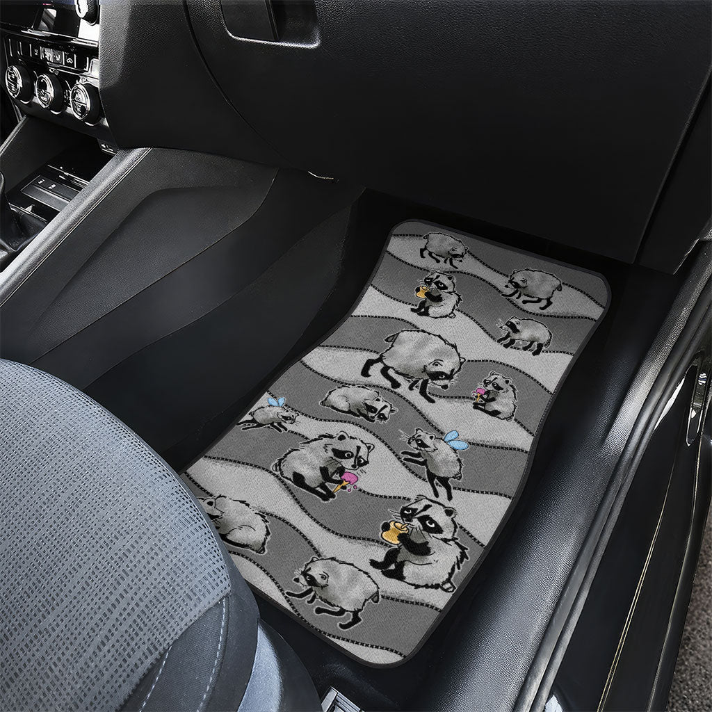 Jimothy The Raccoon Car Mats It's Ok To Be Weird Raccoons Cute Sketch Pattern