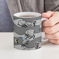 Jimothy The Raccoon Ceramic Mug It's Ok To Be Weird Raccoons Cute Sketch Pattern