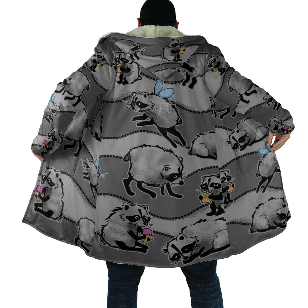 Jimothy The Raccoon Cloak It's Ok To Be Weird Raccoons Cute Sketch Pattern