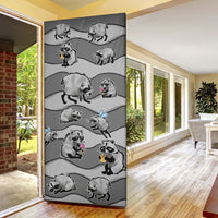 Jimothy The Raccoon Door Cover It's Ok To Be Weird Raccoons Cute Sketch Pattern