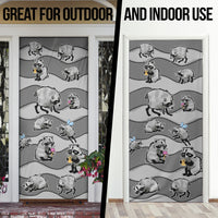 Jimothy The Raccoon Door Cover It's Ok To Be Weird Raccoons Cute Sketch Pattern