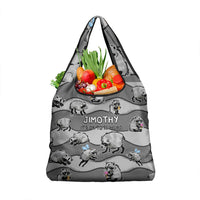 Jimothy The Raccoon Grocery Bag It's Ok To Be Weird Raccoons Cute Sketch Pattern