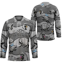 Jimothy The Raccoon Hockey Jersey It's Ok To Be Weird Raccoons Cute Sketch Pattern