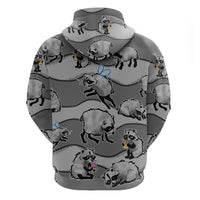 Jimothy The Raccoon Hoodie It's Ok To Be Weird Raccoons Cute Sketch Pattern