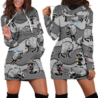 Jimothy The Raccoon Hoodie Dress It's Ok To Be Weird Raccoons Cute Sketch Pattern