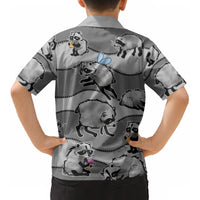 Jimothy The Raccoon Kid Hawaiian Shirt It's Ok To Be Weird Raccoons Cute Sketch Pattern