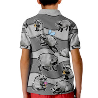 Jimothy The Raccoon Kid Polo Shirt It's Ok To Be Weird Raccoons Cute Sketch Pattern