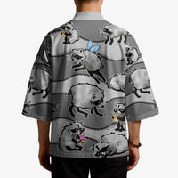 Jimothy The Raccoon Kimono It's Ok To Be Weird Raccoons Cute Sketch Pattern