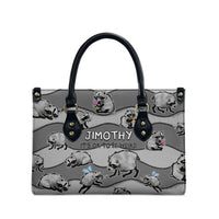 Jimothy The Raccoon Leather Bag It's Ok To Be Weird Raccoons Cute Sketch Pattern