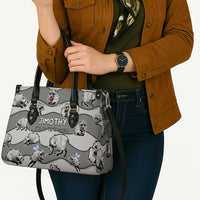 Jimothy The Raccoon Leather Bag It's Ok To Be Weird Raccoons Cute Sketch Pattern