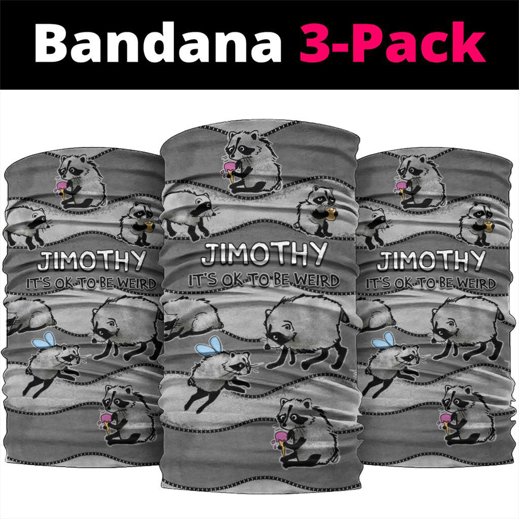 Jimothy The Raccoon Neck Gaiter It's Ok To Be Weird Raccoons Cute Sketch Pattern
