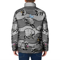 Jimothy The Raccoon Padded Jacket It's Ok To Be Weird Raccoons Cute Sketch Pattern