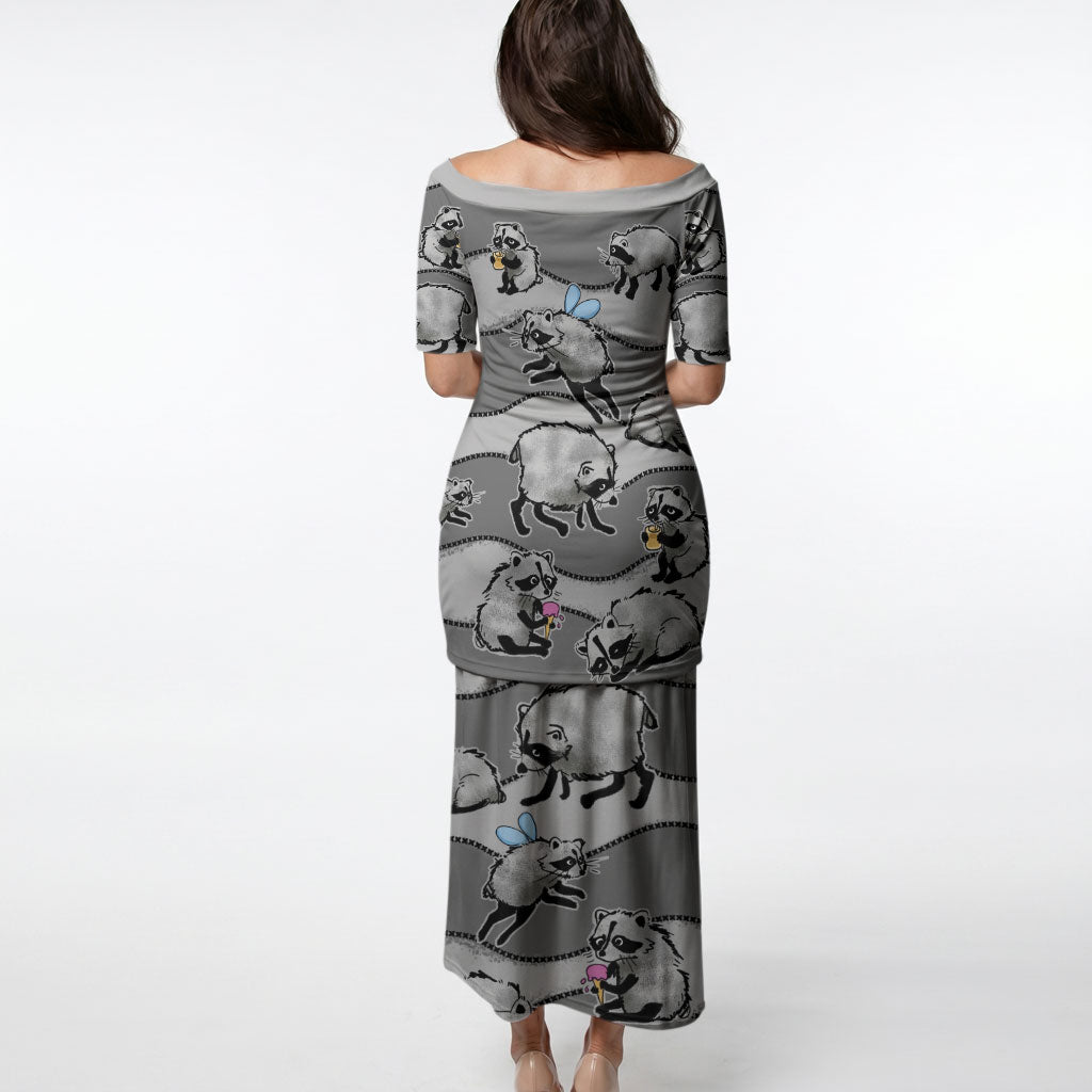 Jimothy The Raccoon Puletasi It's Ok To Be Weird Raccoons Cute Sketch Pattern