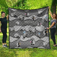 Jimothy The Raccoon Quilt It's Ok To Be Weird Raccoons Cute Sketch Pattern
