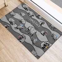 Jimothy The Raccoon Rubber Doormat It's Ok To Be Weird Raccoons Cute Sketch Pattern