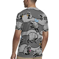 Jimothy The Raccoon Rugby Jersey It's Ok To Be Weird Raccoons Cute Sketch Pattern