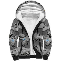 Jimothy The Raccoon Sherpa Hoodie It's Ok To Be Weird Raccoons Cute Sketch Pattern