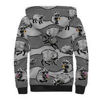 Jimothy The Raccoon Sherpa Hoodie It's Ok To Be Weird Raccoons Cute Sketch Pattern