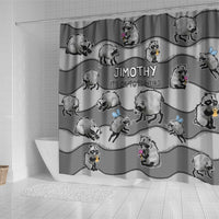 Jimothy The Raccoon Shower Curtain It's Ok To Be Weird Raccoons Cute Sketch Pattern