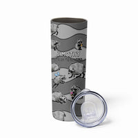 Jimothy The Raccoon Skinny Tumbler It's Ok To Be Weird Raccoons Cute Sketch Pattern