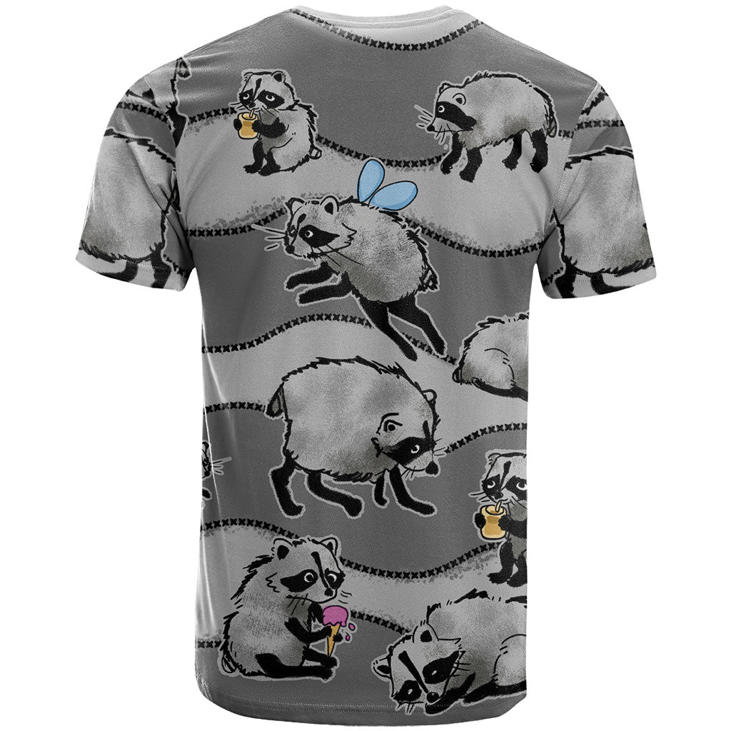 Jimothy The Raccoon T Shirt It's Ok To Be Weird Raccoons Cute Sketch Pattern